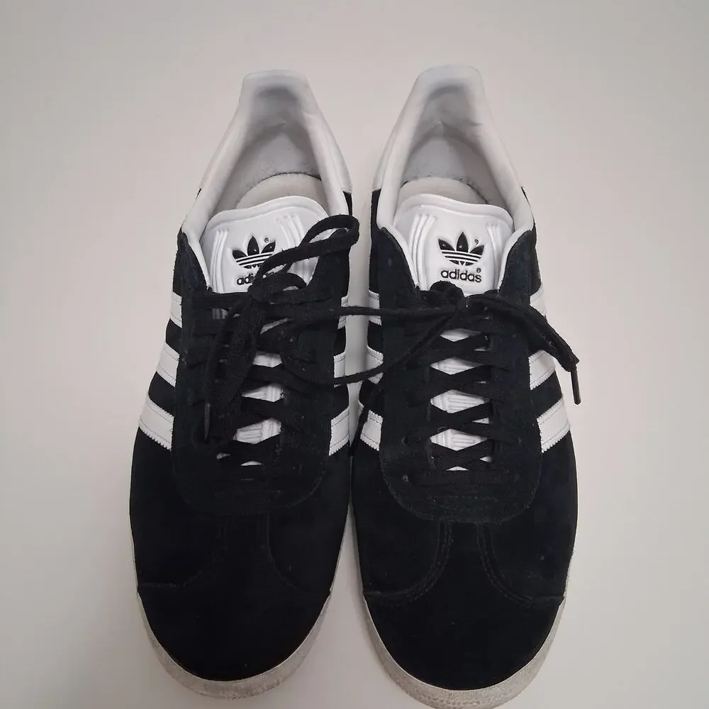 Adidas Gazelle Sneakers Men Black Suede Three White Stripes Street Casual -11